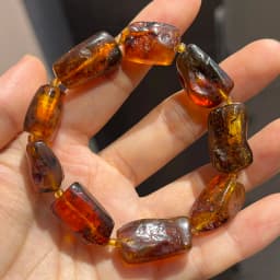 Plant Amber Bracelet Wholesale Original Unique Designer Diy Beads Good Fragrance Mineral Natural Stone Healing Jewelry Supplier