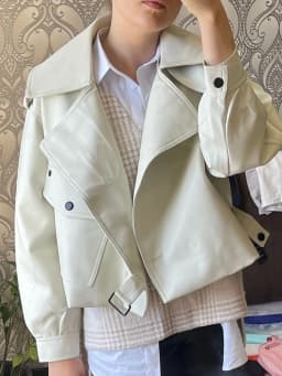 FTLZZ New Spring Women Faux Leather Jacket Biker Red White Coat Turndown Collar PU Motorcycle Jackets Loose Streetwear Outerwear