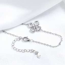 Smyoue Adjustable Flower Moissanite Bracelets for Women Certified Sparkling 18k Plated Ear Jewelry 100% 925 Sterling Silver