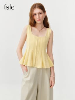 FSLE 2026 Summer Women's Red Lace Sleeveless Blouse with Waist-Defining Fit for Beach Vacations and Summer Getaways