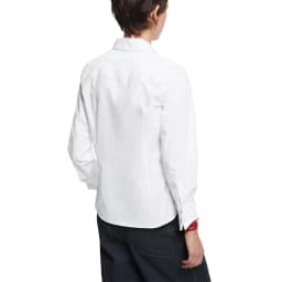 CH Women's Clothing -Women's White Button Down Shirt CHHC Logo Embroidered Long Sleeve Casual Formal Office Blouse Top