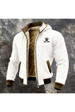 KELME's New Popular Autumn and Winter Hooded Jacket Showcases Figure, Cross-Border Checkered Hooded Sweatshirt for Men 519