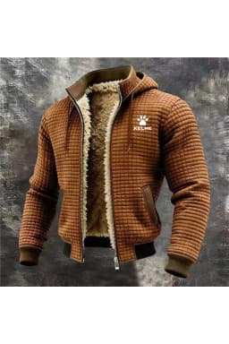 KELME's New Popular Autumn and Winter Hooded Jacket Showcases Figure, Cross-Border Checkered Hooded Sweatshirt for Men 519