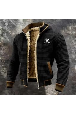 KELME's New Popular Autumn and Winter Hooded Jacket Showcases Figure, Cross-Border Checkered Hooded Sweatshirt for Men 519
