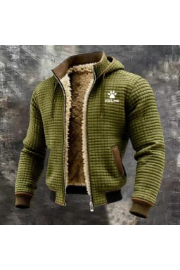 KELME's New Popular Autumn and Winter Hooded Jacket Showcases Figure, Cross-Border Checkered Hooded Sweatshirt for Men 519