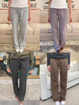 Sweet Solid Drawstring Joggers Sweatpants Women Spring Casual High Waist Wide Leg Pants Vintage Streetwear Loose Trousers