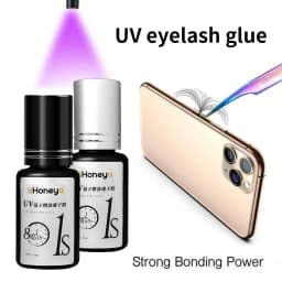 10 Pcs UV Eyelash Glue 6ml Purple Lashes Glue Clear UV Glue Salon Eyelashes Grafting Glue