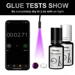 10 Pcs UV Eyelash Glue 6ml Purple Lashes Glue Clear UV Glue Salon Eyelashes Grafting Glue
