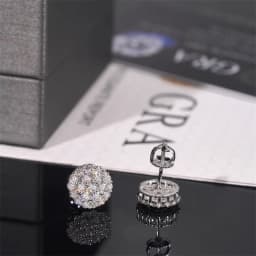 Full Moissanite D Color Women's Men Hip-hop Earrings 925 Sterling Silver Screw Ear Stud High Quality Fine Jewelry for Women Gift