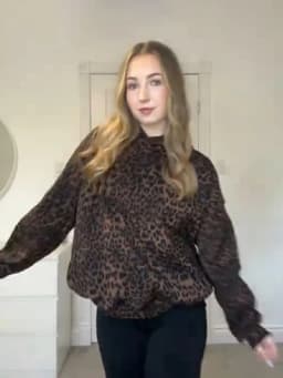 Vintage Chic Leopard Print Hoodie Casual Long Sleeve Loose Pullover Hooded Sweatshirts Lady Trendy Fashion High Street Outfit