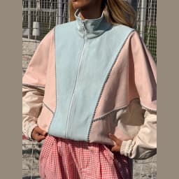 Contrast Denim Bomber Jackets Women's Casual Zipper Stand Collar Full Sleeve Short Coat 2026 Autumn New Lady High Street Outwear