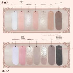 Flower Knows Strawberry Cupid Collection Make-up Palette 14g Pink Blush Highlighter Flower Know Glitter Eyeshadow Palette