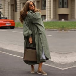 Oversized Solid Wome's Long Trench Coat Puff Sleeve Side Slit Maxi Windbreaker Lapel Single Breasted Lady Autumn Tench Coats