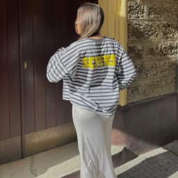 SCFFRS Striped T-shirt Unisex Oversized Sweatshirt Tops Men Women Loose Long Sleeve Pullover Knit Cotton Tees Spring Clothing