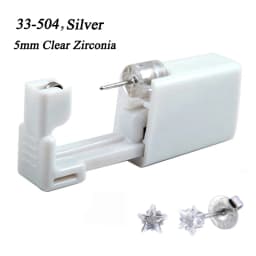 24pcs/Box Disposable No Pain Sterile Ear Piercing Unit Kit Stud Earring Jewelry Cartilage Tragus Helix Piercing Ear Gun Tool