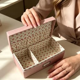 Gucci’s bag Pink Floral Vintage Storage Box, Large Capacity Case For Jewelry & Cosmetics, Sweet Elegant Holiday Anniversary