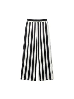 TFMLN 2026 Women's Stripe Halter Top Pant Set Sleeveless Backless Cross Neck Vest Wide Lag Pants Contrast Color Lady Suits
