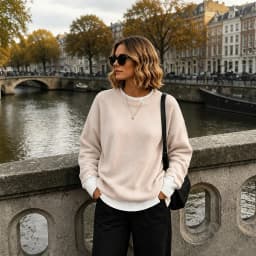 Oversized Women Fake 2‑in‑1 Knit Sweater Contrast Color Patchwork Long Sleeve Crew Neck Pullover Casual Loose Jumper Daily Wear