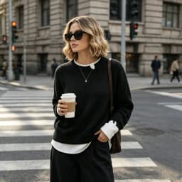 Oversized Women Fake 2‑in‑1 Knit Sweater Contrast Color Patchwork Long Sleeve Crew Neck Pullover Casual Loose Jumper Daily Wear