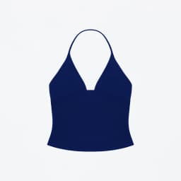 Tank Deep V Halter Neck Camisole, Slim Fit Short Crop Top, Tight-Fitting Waist-Cinching Backless Tank Top, Versatile Outerwear Solid Color Base Shirt
