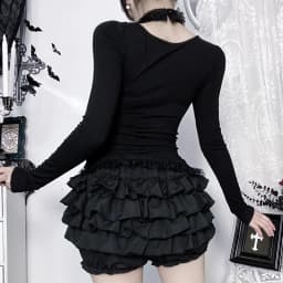 AltGoth Fairycore Grunge Gothic Corset T-shirt Women Aesthetic Vintage Dark Sweet Lace Patchwork High Waist Bandage Tee Tops