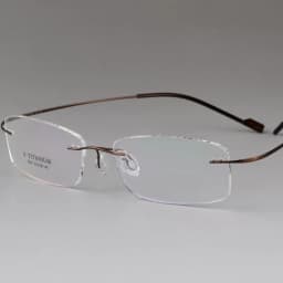 BCLEAR High Quality Pure Titanium Unisex Rimless Optical Frame Memory Thress-piece Rimless Glasses for Men and Women Comfortable