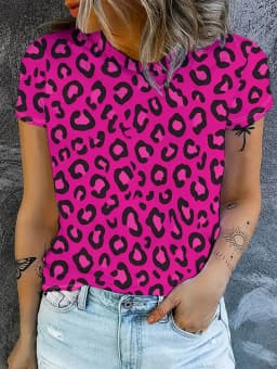 Women's T-Shirt Neon Star Lightning Graphic T-Shirt Y2k Short Sleeve Crew Neck Loose Streetwear Ink Print Casual Woman Clothing