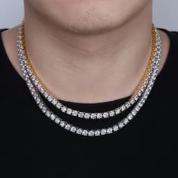TOPGRILLZ 5MM Iced Out Bling AAA Zircon 1 Row Tennis Chain Necklace Men Hip Hop Jewelry Dropshipping