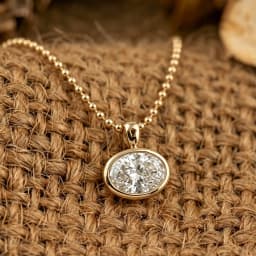 BXINY 2/3/4CT East West Oval Cut Moissanite Bead Chain Necklace S925 Silver Bezel Set Solitaire Diamond Pendant Gift Jewelry GRA