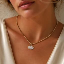BXINY 2/3/4CT East West Oval Cut Moissanite Bead Chain Necklace S925 Silver Bezel Set Solitaire Diamond Pendant Gift Jewelry GRA
