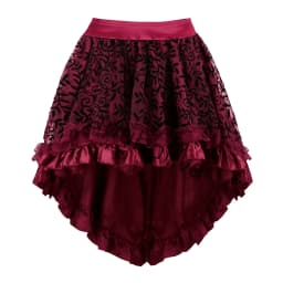 Skirts Womens Burlesque Corset Skirt High Waist Multilayer Lace Victorian Costumes Gothic Steampunk Skirt Matching Corset Black