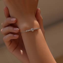 MODIAN D Color Heart Moissanite Bracelet 925 Sterling Silver Heart Lab Diamond Wrist Bracelet Wedding Fine Jewelry Gift With Box