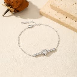 MODIAN D Color Heart Moissanite Bracelet 925 Sterling Silver Heart Lab Diamond Wrist Bracelet Wedding Fine Jewelry Gift With Box