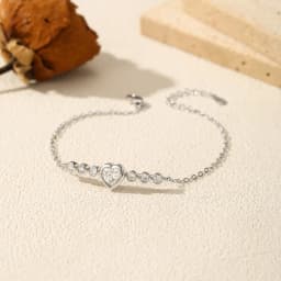 MODIAN D Color Heart Moissanite Bracelet 925 Sterling Silver Heart Lab Diamond Wrist Bracelet Wedding Fine Jewelry Gift With Box