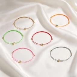SG D Color VVS1 Moissanite Bracelet Certified 0.3ct Lab Diamond, Adjustable Cord In 6 Colors, Elegant Jewelry For Wom