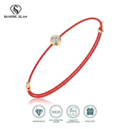 SG D Color VVS1 Moissanite Bracelet Certified 0.3ct Lab Diamond, Adjustable Cord In 6 Colors, Elegant Jewelry For Wom
