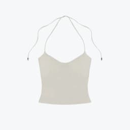 Tank Top with Multiple Colors and Tie Straps, Metal Accessories, Hollow Back Design, Slim Fit, Backless Top, Suitable for Layering or Wearing Alone, U-Neck Tank Top