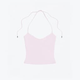 Tank Top with Multiple Colors and Tie Straps, Metal Accessories, Hollow Back Design, Slim Fit, Backless Top, Suitable for Layering or Wearing Alone, U-Neck Tank Top