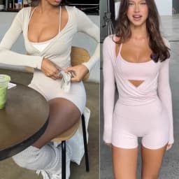 C-B Women Cross Wrap Long Sleeve Yoga Top Deep V Back Tie Crop Shirts Thumb Hole Slim Pilates Workout Cover Sport Blouses