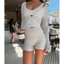 C-B Women Cross Wrap Long Sleeve Yoga Top Deep V Back Tie Crop Shirts Thumb Hole Slim Pilates Workout Cover Sport Blouses