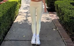 C-B V-Neck Halter Yoga Vest with Folded Waist, Nude-Feel Shorts & Leggings, Perfect for Gym Workouts, Women's Sportswear Set