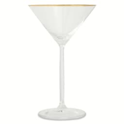 Elegant Martini Glass with Gold Rim Ideal Home Bar High Quality Glass Stylish Durable Splash Resistant Perfect Cocktails Cheers