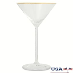 Elegant Martini Glass with Gold Rim Ideal Home Bar High Quality Glass Stylish Durable Splash Resistant Perfect Cocktails Cheers