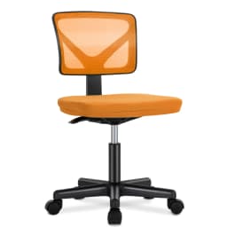 JHK Mesh with Lumbar Support Armless Office Chair Low Back with Wheels Adjustable Height 360° Rolling Swivel Computer Chair