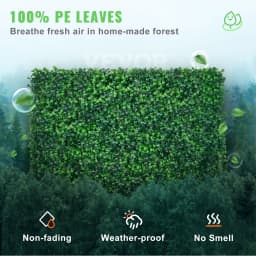 SucceBuy Artificial Boxwood Panel 24pcs 20x20/24x16 in Boxwood Hedge Wall Panels Artificial Grass Backdrop Wall Green Grass