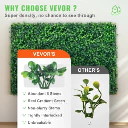 SucceBuy Artificial Boxwood Panel 24pcs 20x20/24x16 in Boxwood Hedge Wall Panels Artificial Grass Backdrop Wall Green Grass