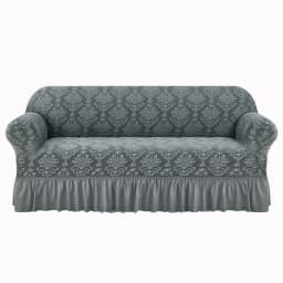 XM-Luvetoria 1pc European Jacquard Non-slip Sofa Slipcover with Skirt Relief Embossed Sofa Covers For Bedroom Office Living Room Home Decor