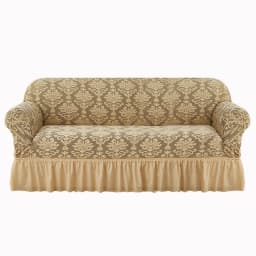 XM-Luvetoria 1pc European Jacquard Non-slip Sofa Slipcover with Skirt Relief Embossed Sofa Covers For Bedroom Office Living Room Home Decor
