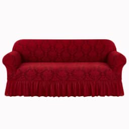 XM-Luvetoria 1pc European Jacquard Non-slip Sofa Slipcover with Skirt Relief Embossed Sofa Covers For Bedroom Office Living Room Home Decor