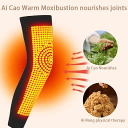 alentine's Day Gifts for Health - Mugwort Self-Heating Knee Brace, Pain Relief for Arthritis & Joint, Long Knee Support for Warm